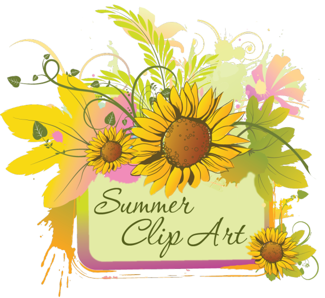 Summer clip art of june july and august graphics