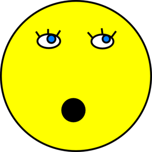 Surprised smiley face clip art at vector clip art