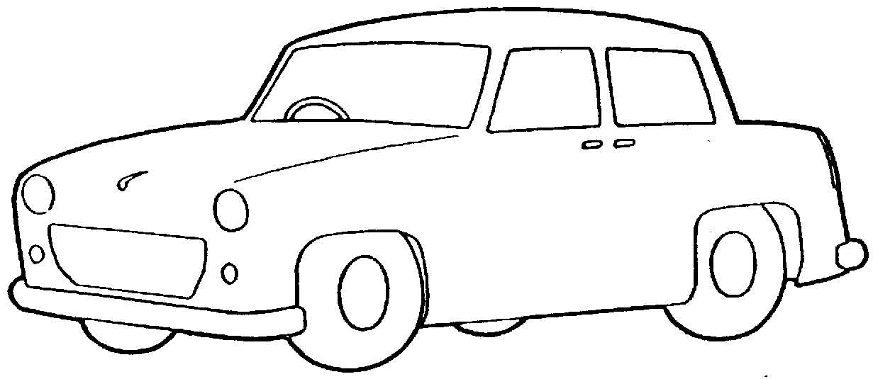 Toy car clipart black and white
