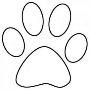 Grab dog paw print outline clip art