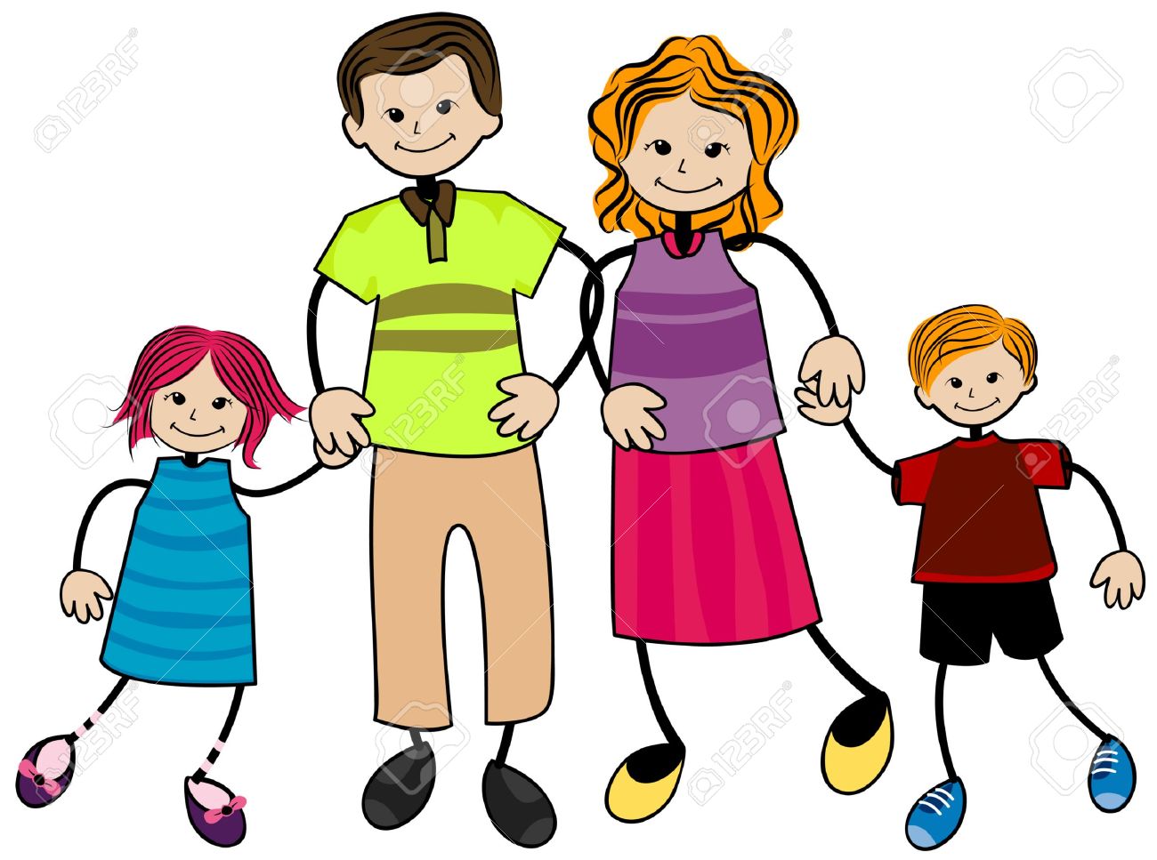 My family with clipping path royalty free cliparts vectors and