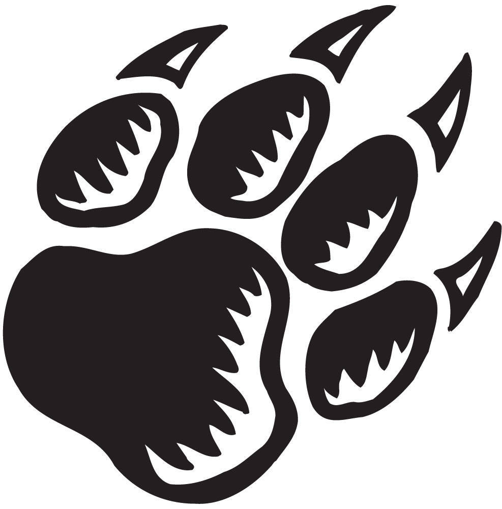 Picture of a panther paw print clipart