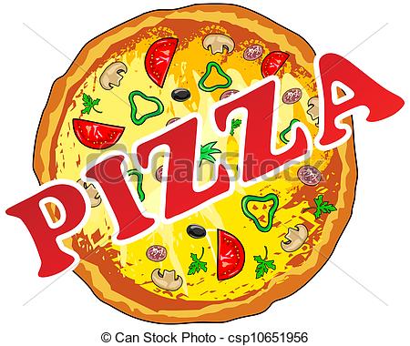 Pizza illustrations and clip art pizza royalty free