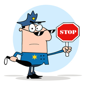 Stop sign road sign clipart image a stern traffic control officer holding