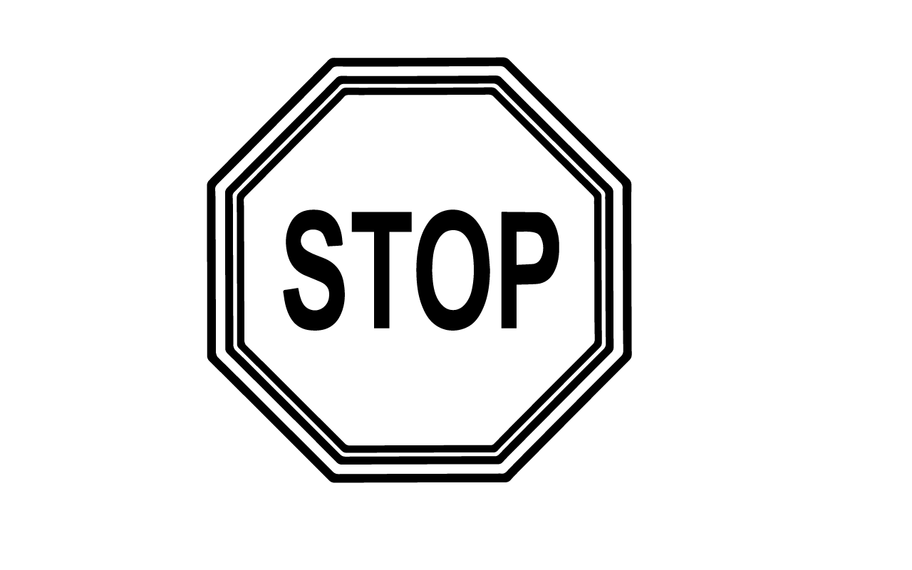 Stop sign template printable clipart 2