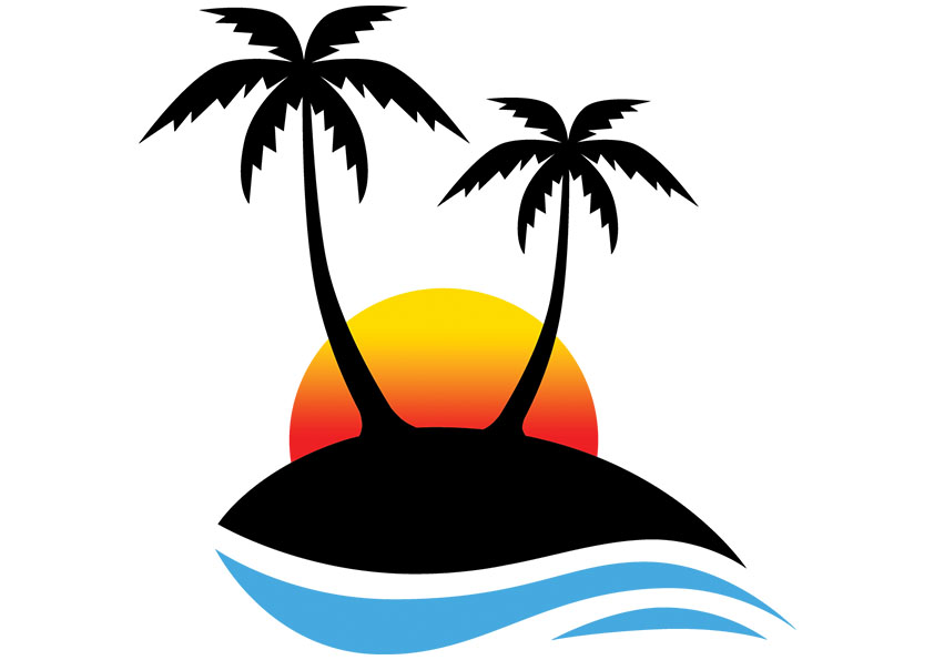 Sunset palm tree clipart free clip art images