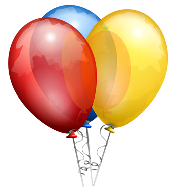 Balloon clipart free graphics of colorful party balloons 3