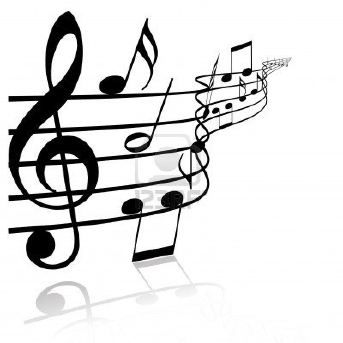 Black music notes clipart