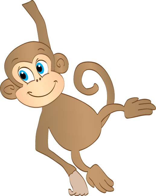 Cartoon monkey hanging upside down clipart free clip art images