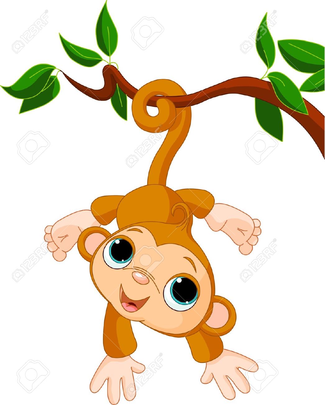 Cute monkey stock vector illustration and royalty free cute monkey