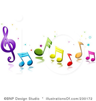 Documents royalty free music clipart illustration