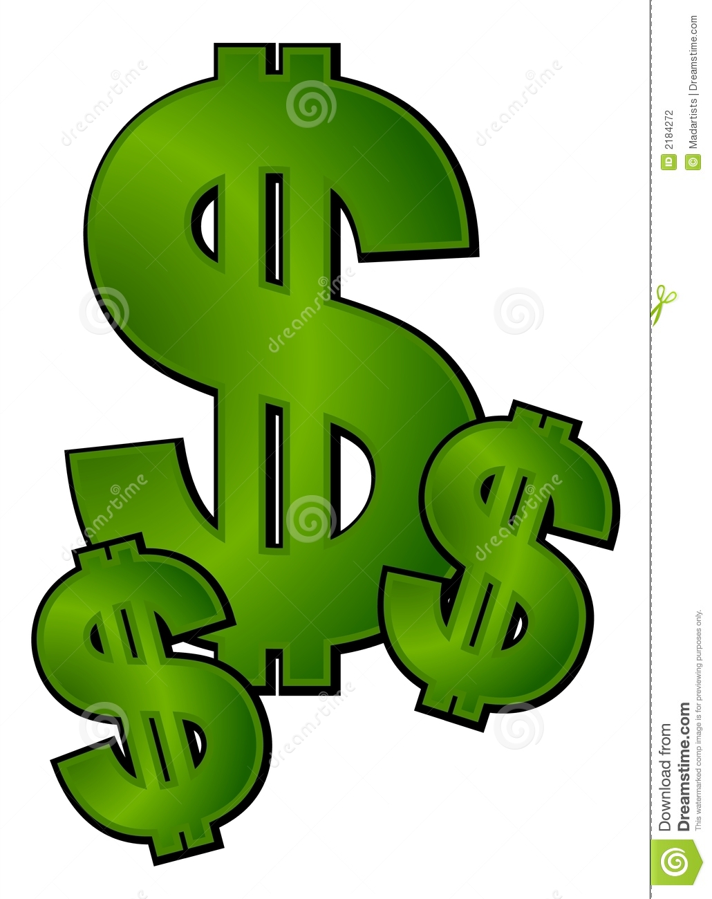 Dollar signs money clip art stock photography image 2