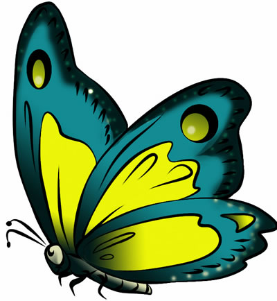 Free butterfly clip art drawings and colorful images