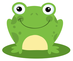 Frogs clipart image cute smiling cartoon frog sitting on a lily pad