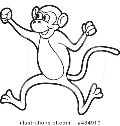 Monkey clipart illustration by lal perera
