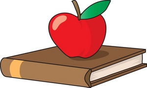 School clipart image school icon graphic with red apple on a