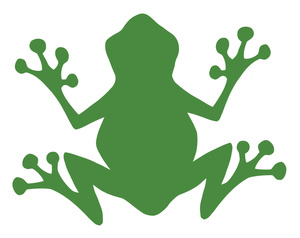 Silhouette clipart image green frog silhouette