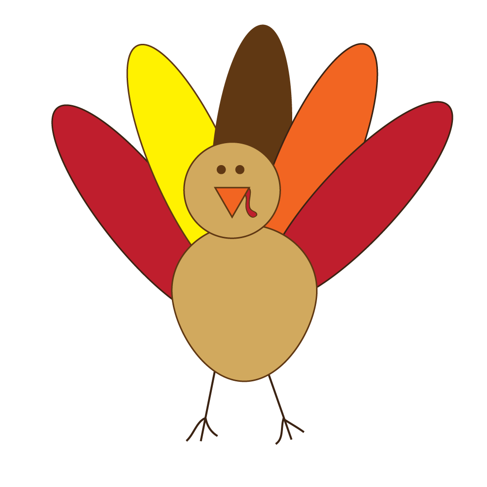 Thanksgiving clipart free black and white for kids border turkey