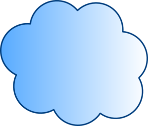 Blue cloud clip art at vector clip art online royalty