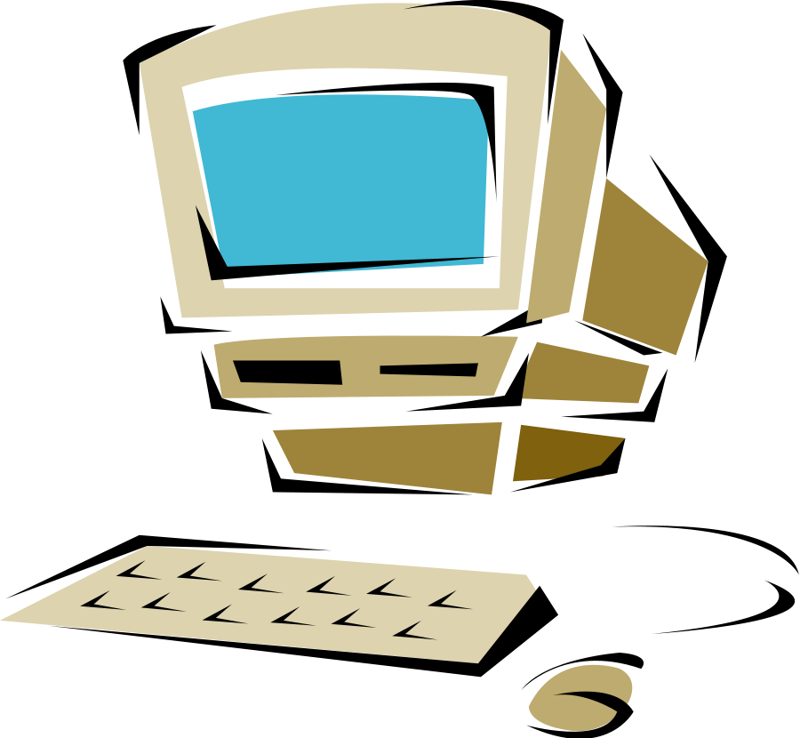 Cartoon computer clip art