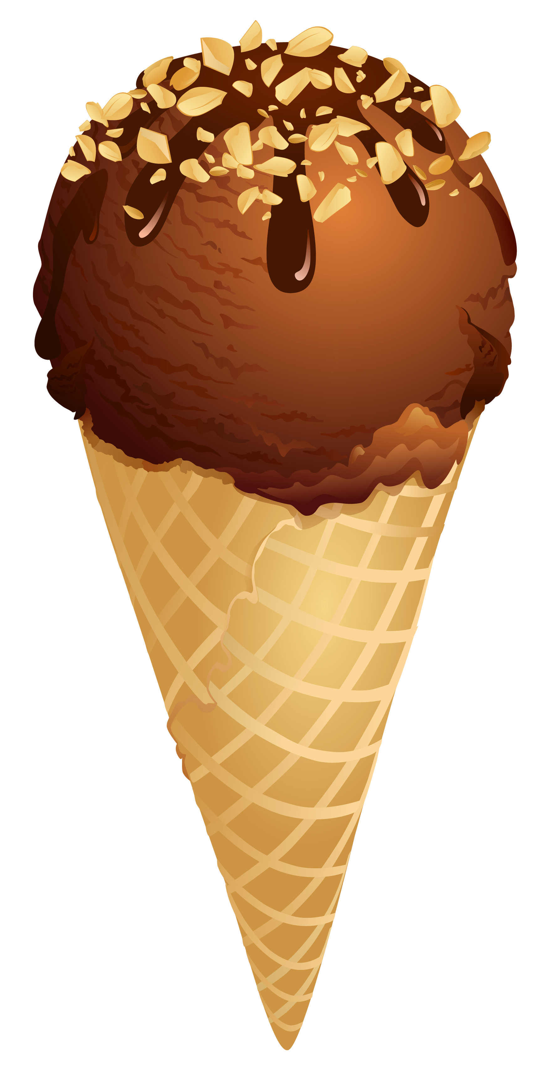 Chocolate ice cream cone clipart picture 8