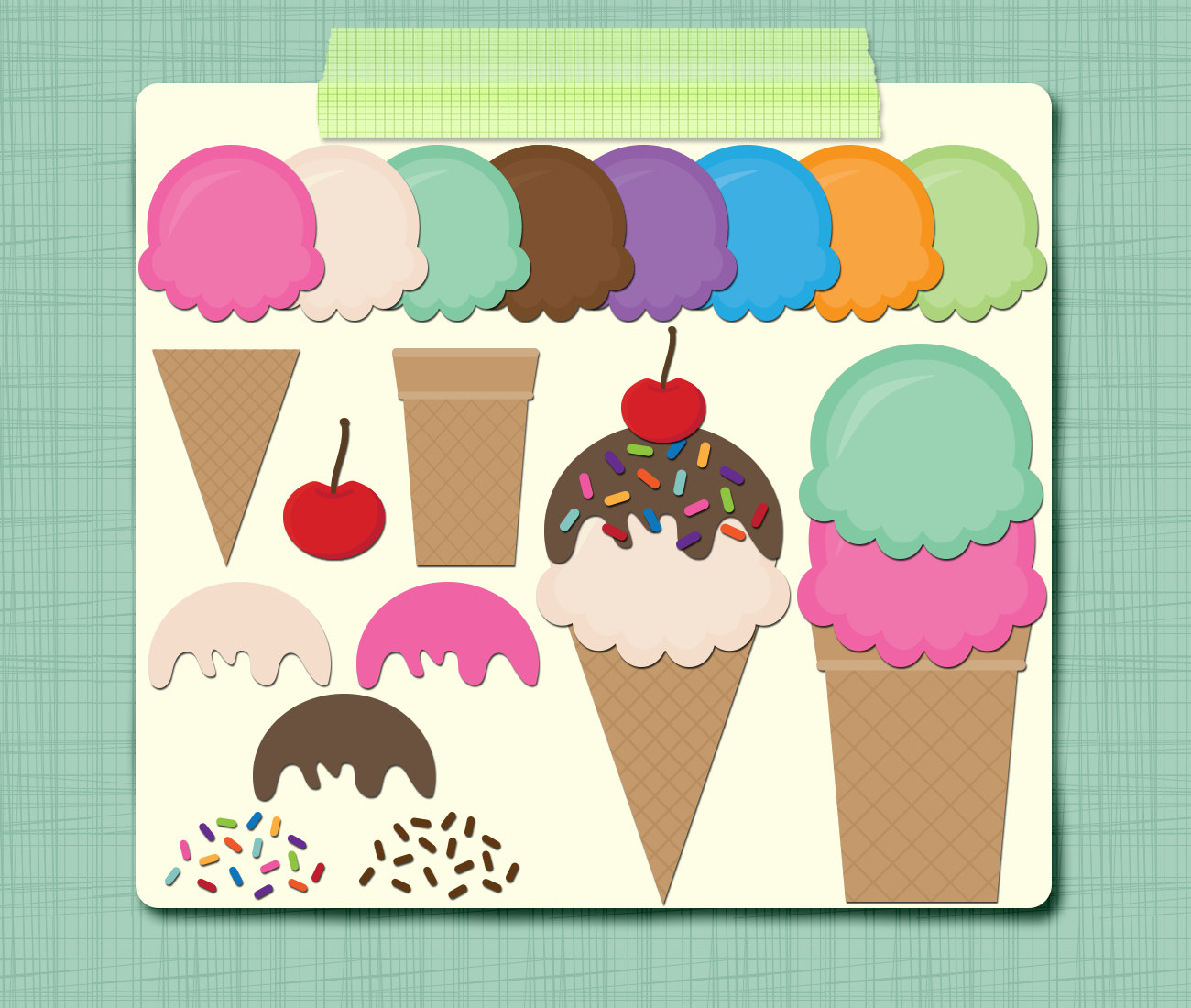 Digital download discoveries for ice cream cone from