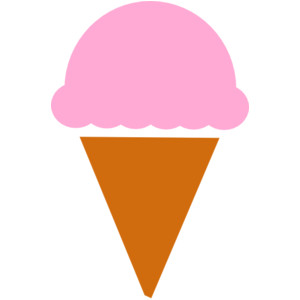 Ice cream cone clipart pink clipart