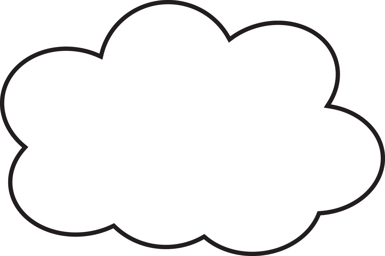 Outline of cloud clipart