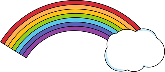 Rainbow with a cloud clip art rainbow with a cloud image
