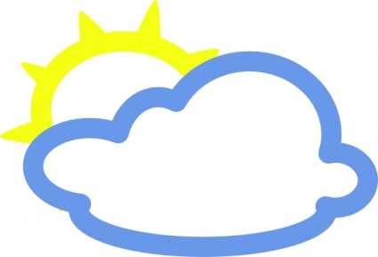 Sun and cloud clipart clipart