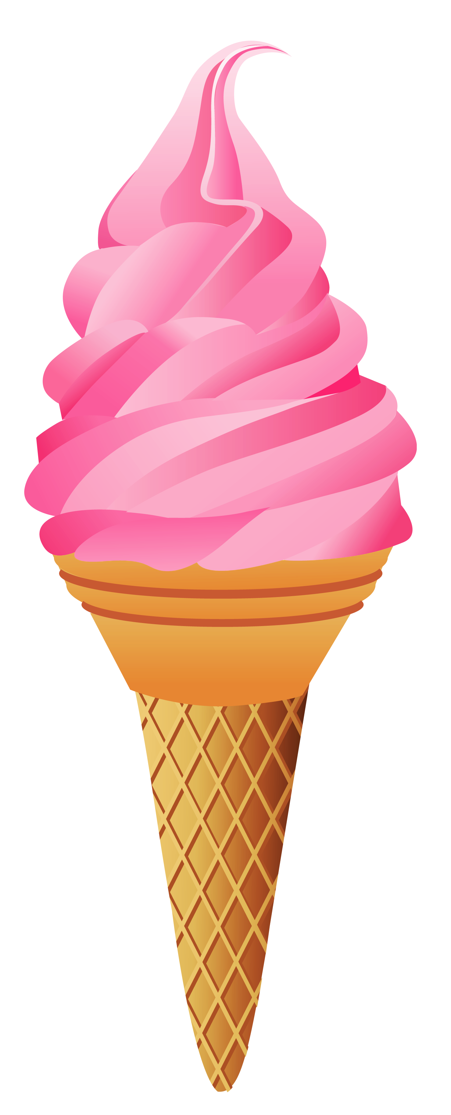 Transparent strawberry ice cream cone picture 6