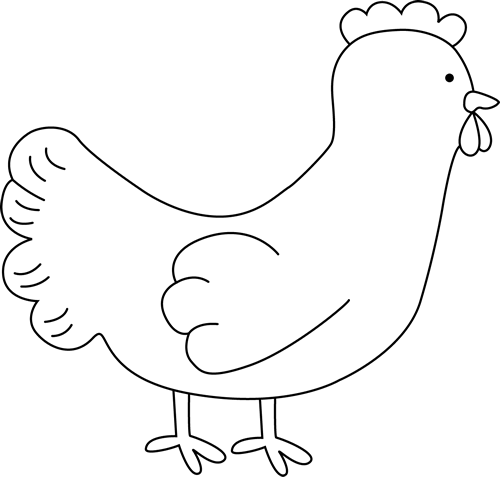 Black and white chicken clip art black and white chicken image