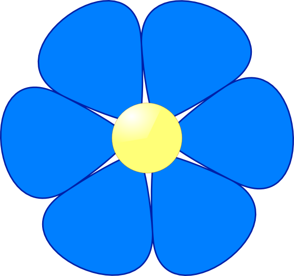 Blue flower clip art