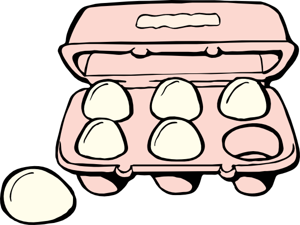 Carton of eggs clip art free vector