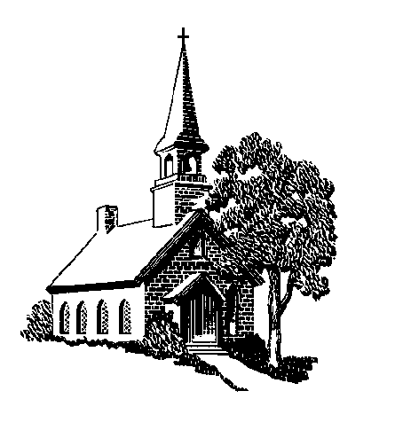 Church clipart black and white
