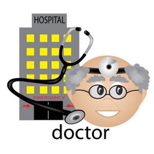 Doctor clipart image old doctor occupation icon