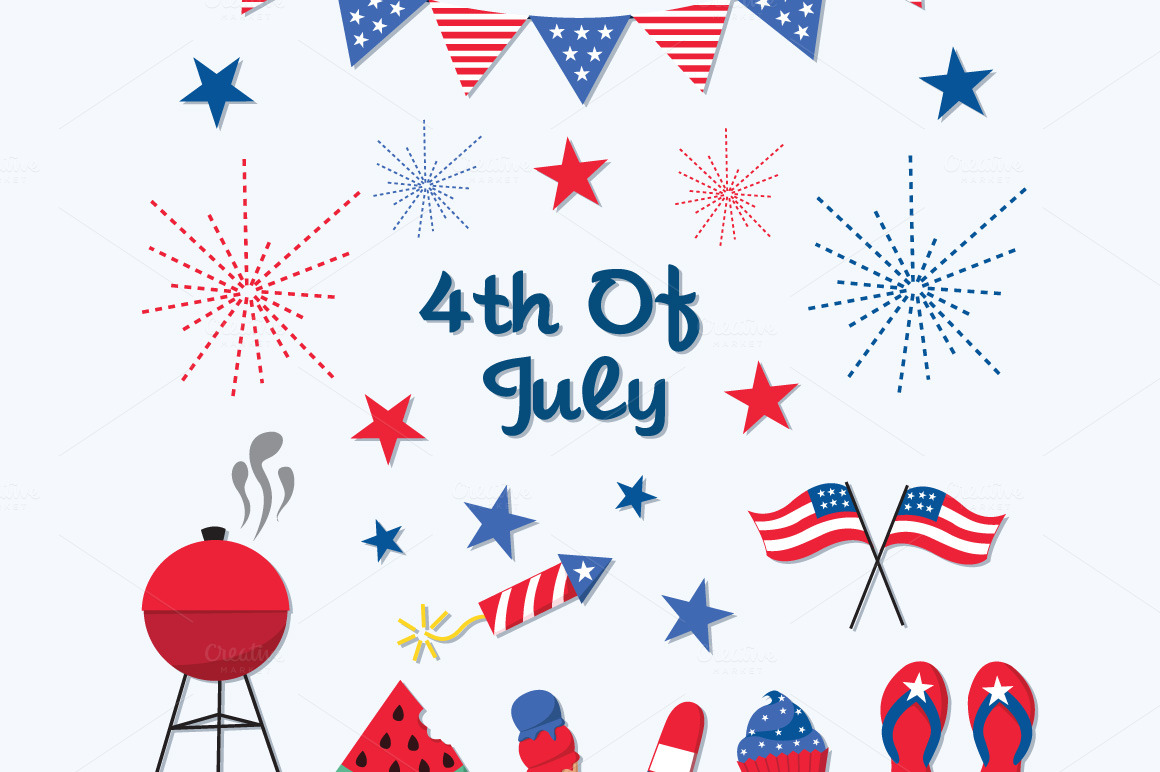 Fourth july fourth of july clip art products creative market