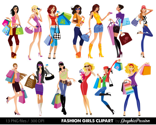 Girls party clipart