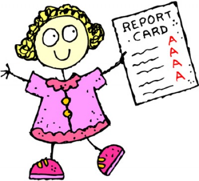 Kindergarten report card clipart