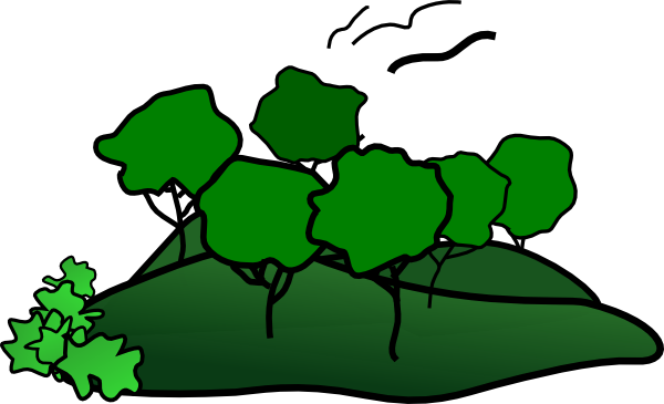 Landscape mountain trees clip art at vector clip art