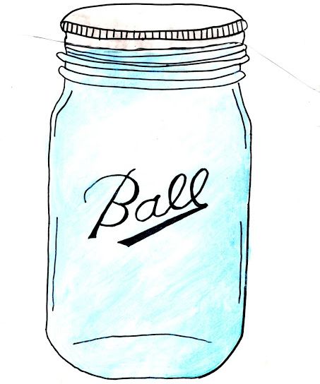 Mason jar art with sketch pens 
