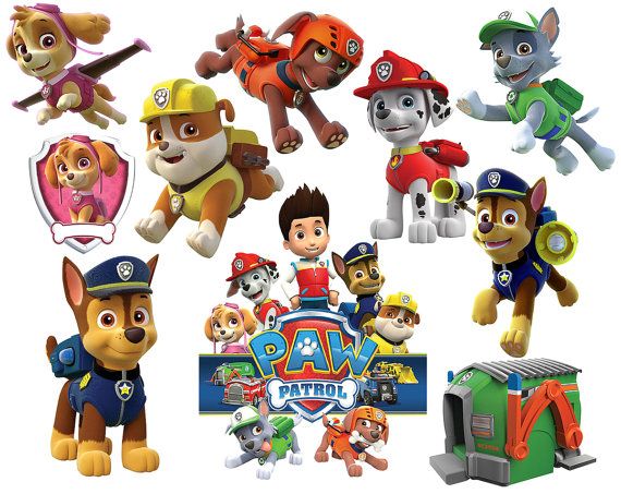 Paw patrol clipart party digital clipart by emilyartclipart paw