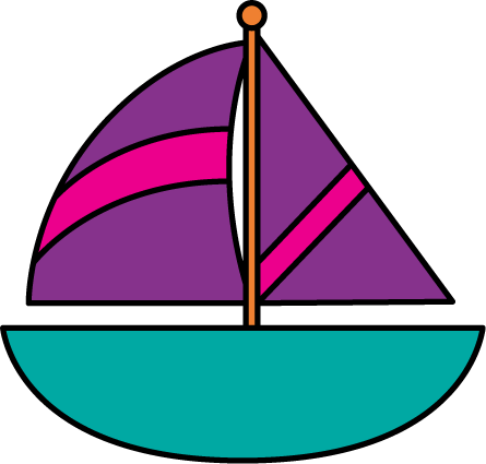 Purple and pink sailboat clip art purple and pink sailboat image