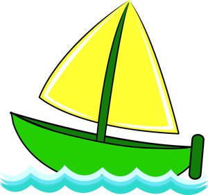 Sailboat clipart image cartoon sailboat sailing the high seas
