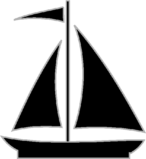 Sailboat outline clipart