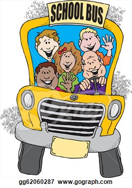 Vector illustration back to school bus clipart gg