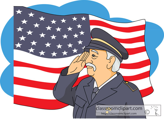 Veterans day soldier salutes veterans day classroom clipart