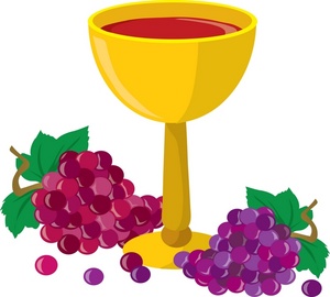 Wine clipart image a goblet of wine with bunches of grapes