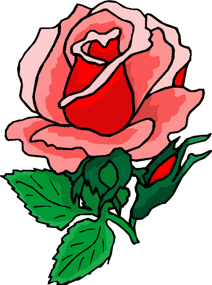 Art rose flower clipart