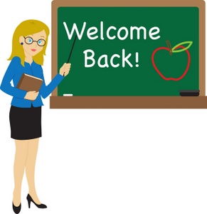 Back to school clipart image clip art illustration of a teacher